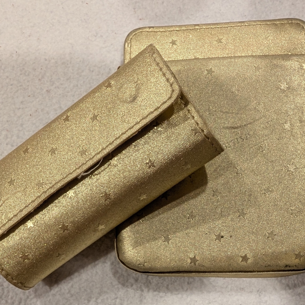 Vintage Gold Star Vanity Set Mirror, Comb & Lipstick Case 1990s